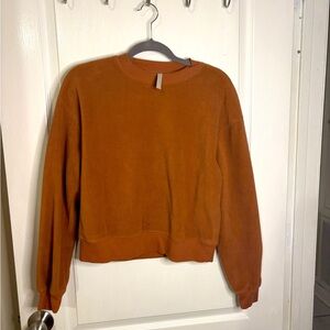 Fabletics pullover clay colored fleece